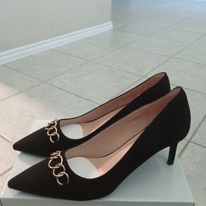 Women's Pointed Toe Classic Faux suede Pumps Sz. 7